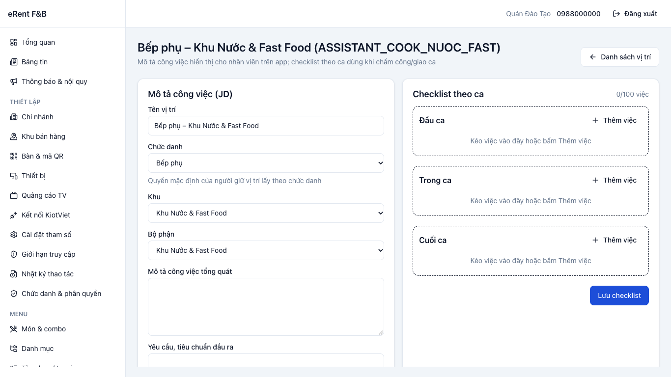 Soạn JD và checklist