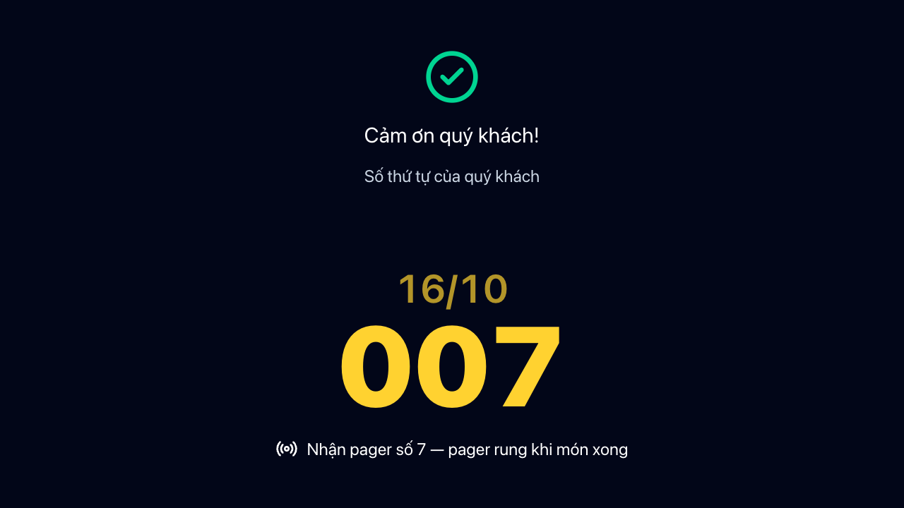Cảm ơn và số thứ tự