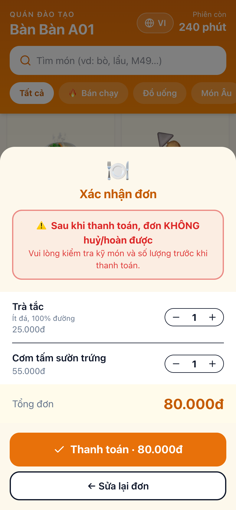 Xác nhận đơn