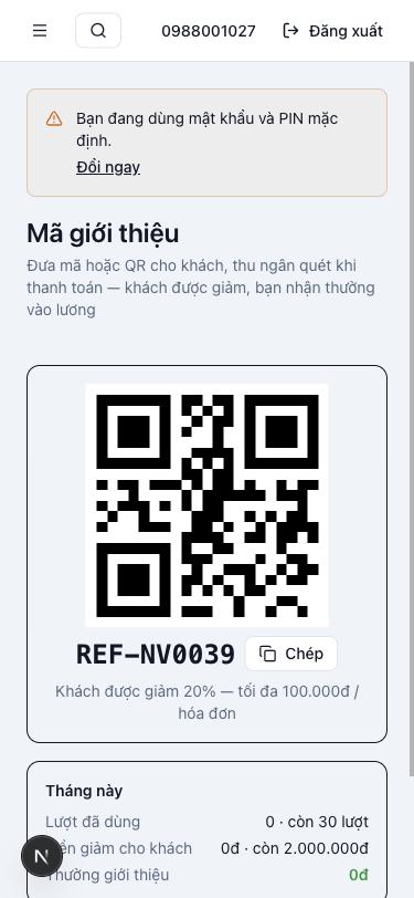 Mã giới thiệu của tôi